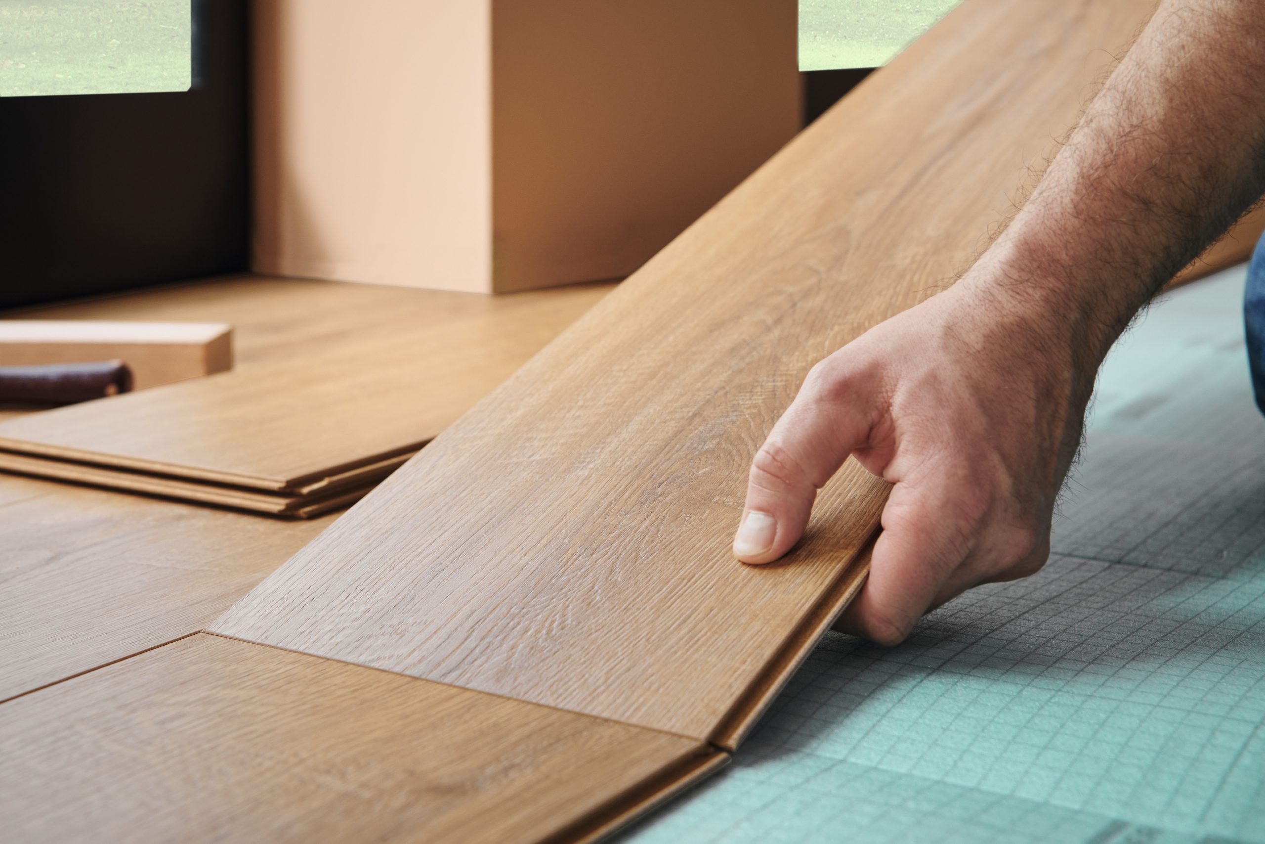 Laminate flooring installation